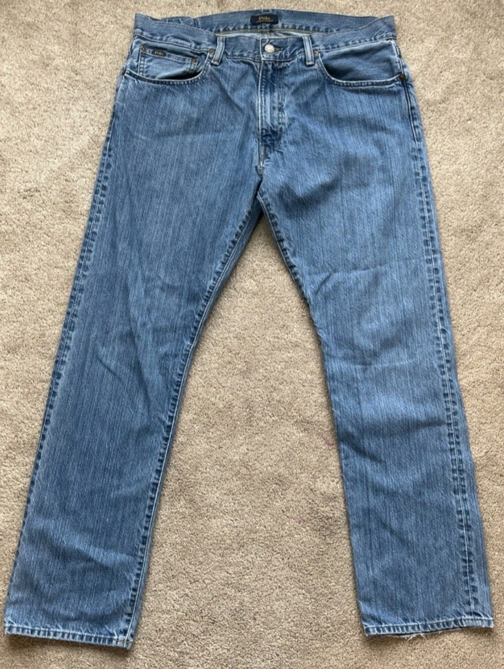 Polo Ralph Lauren Hampton Relaxed Straight Jeans 34x32 100% Cotton
